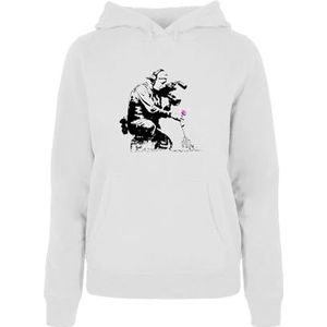 Merchcode Vrouwelijke Hoody's Dames Flower Trekker Hoody, Regular Fit, XXL, wit, XXL