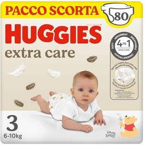 Huggies Extra Care Baby maat 3 (4-9 kg), 2 verpakkingen met 40 luiers