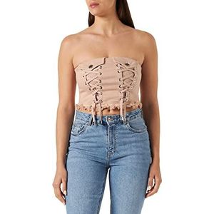 Pinko Trial Bustier Bull met Stringh Onderhemd Mode Dames, O37_beige rugby, 32 NL