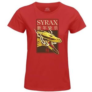 House of the Dragon WOHOFTDTS026 T-shirt voor heren, draak, rood, maat L, Rood, L