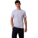 Calvin Klein Heren SS Classic Monogram TEE LV04RD254G Tees, Paars (Casual Blauw), XS, Paars (Casual Blauw), XS