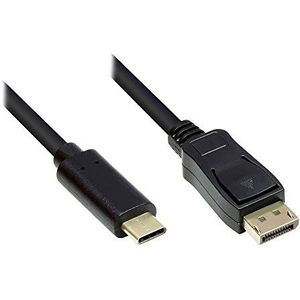 Good Connections® Adapterkabel - USB-C™ stekker naar DisplayPort 1.2 / DP 1.2 stekker - 4K / UHD @60Hz - Kopergeleider - 5 m - zwart