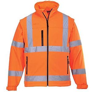 Portwest S428ORRXS Hi-Vis Softshell Jacket, X-Small, Orange