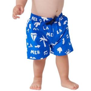 Petit Bateau strandshorts voor jongens, Porselein/Malvavisco, 6 Maanden