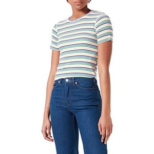 LTB Jeans Dames Hogaza Top, Colorful Stripes 5186, L, Kleurrijke Stripes 5186, L