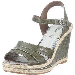 s.Oliver Casual sandalen voor dames, Groene Grün Khaki 701, 39 EU