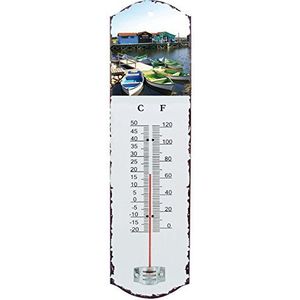 Générique 0498 thermometer van ijzer, metaal, 7,5 x 0,2 x 26,5 cm, wit