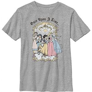 Disney Vintage Princess Group Boy's Crew Tee, Athletic Heather, X-Small, Athletic Heather, XS