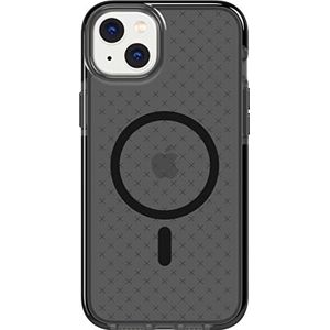 tech21 iPhone 14 Plus Evo Check Compatibel met MagSafe® – Schokabsorberend en slank beschermend telefoonhoesje met 15ft FlexShock Multi-Drop Protection & Extra Knoppen Smokey Black