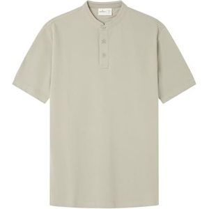 Springfield Nieuw structuurhemd met boomborduurwerk, kaki, XL