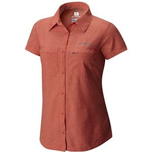 Columbia Irico Short SLE damesshirt lange mouwen oranje (coral heather) S