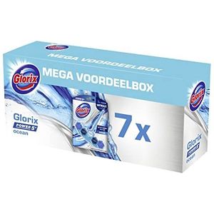 Glorix Power 5 Ocean Wc Blok voor een hygiënische reiniging - 7 x 2 stuks - Voordeelverpakking