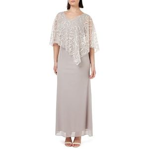 Gina Bacconi Chiffon tankjurk met asymmetrische capelet cocktail voor dames, roze, 40