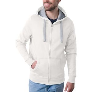 HRM - Heren Hoodie - OFF-WHITE - Premium Hoodie met Contrasterende Voering