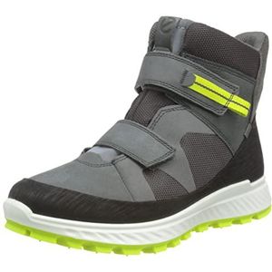 ECCO Exostrike Kids Mid-Cut Boot voor jongens, Grijs Zwart Dark Shadow, 30 EU