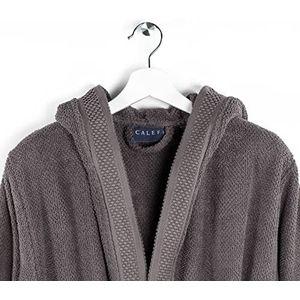 Caleffi GIM badjas met capuchon, katoen, antraciet, S, 58798