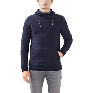 ESPRIT Heren met sjaalkraag slim fit sweatshirt, blauw (navy 400), S