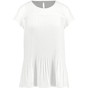 Gerry Weber Damesblouseshirt met geplooide plooien, figuurcorrigerende blouseshirts, off-white, 38