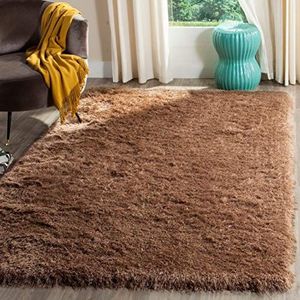 Safavieh Shaggy tapijt, SG256, handgetuft polyester en microvezel SG256 120 x 180 cm bruin