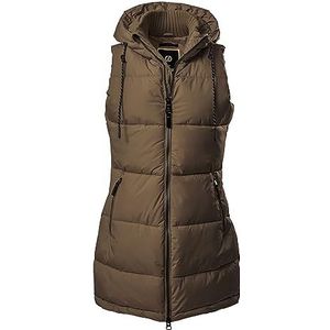 G.I.G.A. DX Dames Gewatteerd vest/functioneel vest in donslook met capuchon GW 30 WMN QLTD VST, camel, 38, 38790-000