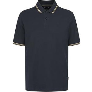 bugatti heren polo 1:2 mouw, blauw, M