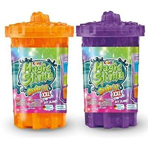 CRAZE Magic Slime Shake it XXL 2-delige set slijm kinderen in blik om zelf te maken, meerdere kleurvariaties, tot 2000 ml in totaal, kleurrijk speelslijm voor 30929