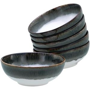 CreaTable, 21694, serie Cascade Bowls steen 700 ml, 6-delige serviesset, smoothie bowl set van aardewerk