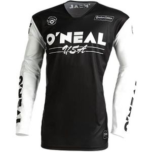 O'NEAL | Motocross Shirt Lange Mouwen MX MTB Mountainbike | Lichtgewicht Materiaal, Ergonomische Slim Fit voor een Perfecte Pasvorm | Mayhem Jersey Bullet V.22 | Volwassen | Zwart Wit | Maat M