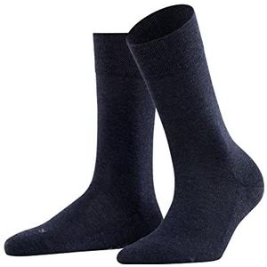 FALKE Dames Sokken Sensitive London W SO Katoen Met comfort tailleband 1 Paar, Blauw (Navy Melange 6127) nieuw - milieuvriendelijk, 39-42