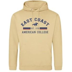 AMERICAN COLLEGE USA Sweatshirt Sweatshirt Print Warme Kleding Unisex Mannen en Vrouwen Casual Model ACSCW2 Beige XS, Beige, XS