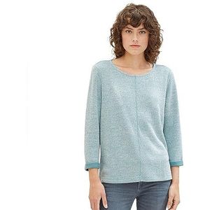 TOM TAILOR Sweatshirt voor dames, 32402 - Ever Green Melange, XS