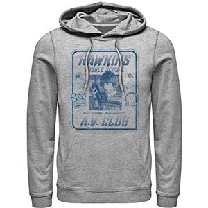 Stranger Things Unisex Mike Hawkins AV President Hoodie Hooded Sweatshirt, Heather Grey, 3XL, Heather Grey, 3XL