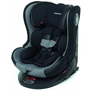 Foppapedretti FP360 Autostoel draaibaar 360° groep 0+/1/2/3 (0-36 kg), IsoFix, voor kinderen vanaf de geboorte tot ca. 12 jaar, carbon