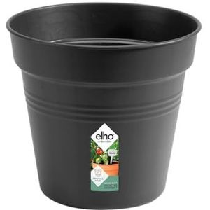 Elho Green Basics Grow Pot 17 - Bloempot voor Binnenbuitenkweken En Oogsten - Ø 17.0 x H 15.8 cm - Living Black