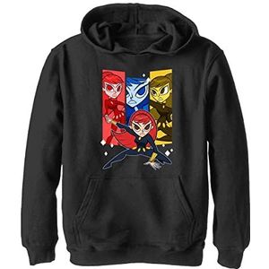 Marvel Jongens Classic Blackwidow Trio Hoodie, zwart, M, zwart, M
