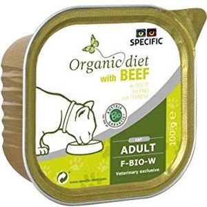 Organic rundvlees, 100 g, container voor katten