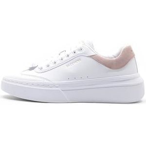 Skechers Dames Cordova Classic beste gedrag, witte Duraleather/roze trim, 5 UK, Witte Duraleather Roze Trim, 5