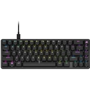 Corsair K65 Pro Mini RGB 65% optisch mechanisch gamingtoetsenbord - OPX-schakelaar - polycarbonaat keycaps - iCUE-compatibel - QWERTY ES lay-out - zwart