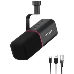 IXTECH Cardioid Dynamische Microfoon met Mic Cover, Vocale USB XLR Microfoon voor Podcasting, Streaming, Opnemen, Gaming en Voice-Over (zwart)