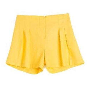 Koton Shorts voor meisjes met Pleated Detail Shorts, geel (163), 11-12 Jaar