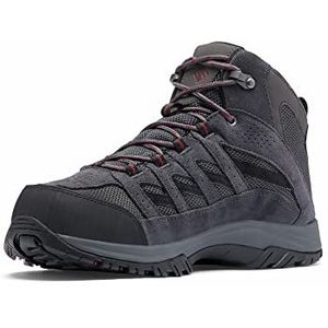 Columbia Men's Crestwood MID Waterproof Hiking Shoe, Dark Grey, deep Rust, 8.5 Regular US