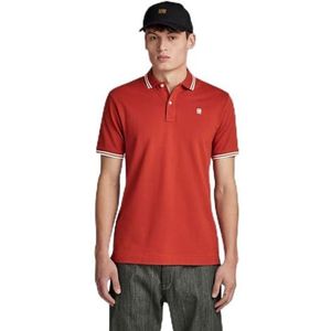 G-STAR RAW Dunda Slim Stripe Poloshirt, Oranje (Rooibos Tea D17127-5864-g052), M