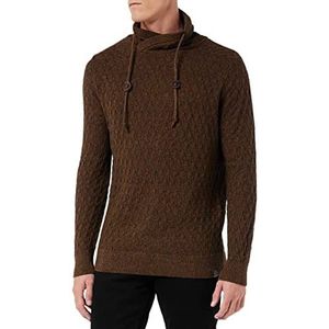 TOM TAILOR Uomini Snood gebreide trui 1032300, 30367 - Navy Brown Mouline, XL