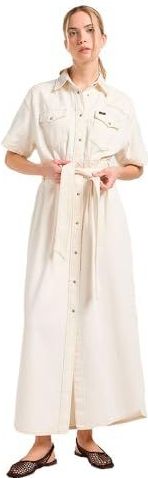 Lee - Maxi Western Jurk - Gebroken Wit - Met Korte Mouwen