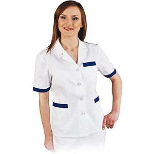 Leber&Hollman LH-Hcls_Jwnxxl Cook/Food/Hcl beschermende blouse, wit-blauw, XXL maat