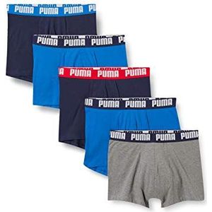 PUMA Heren Boxer Slip (pak van 5), meerkleurig (blauw/grijs/melange), XL
