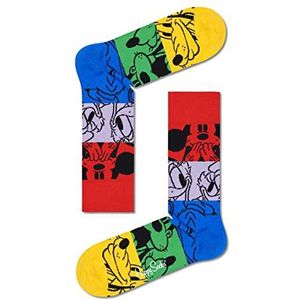 Happy Socks Colorful Friends, Kleurrijke en Leuke, Sokken voor Dames en Heren, Blauw-Groente-Rood-Geel (36-40)