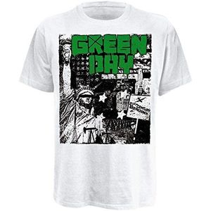 Universal Music Shirts Green Day - State Of Liberty 0917834 Unisex - shirts voor volwassenen, wit (wit), 42-44