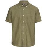 Overhemden - Korte Mouwen - Linnen Katoen - Regular Fit - Button-Down Kraag