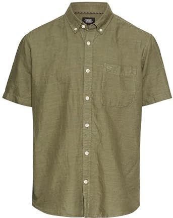 Overhemden - Korte Mouwen - Linnen Katoen - Regular Fit - Button-Down Kraag